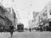 New Bedford’s Forgotten Public Transport Systems; The Omnibus, Streetcar & Trolley Trolley on Purchase Street