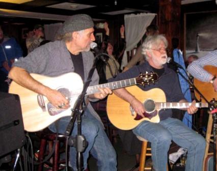 Mike and Chris playing a local show.
