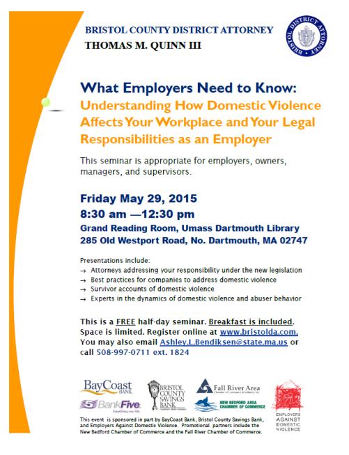 District Attorney Quinn to Conduct Free Seminar for Area Businesses