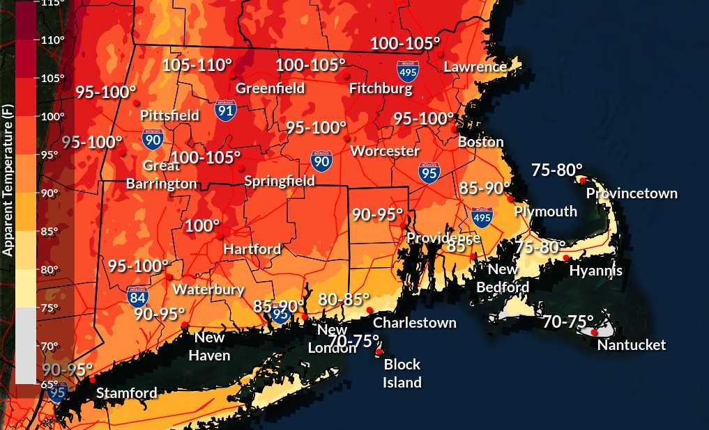 Massachusetts to turn into open oven with 3day heat wave of extreme