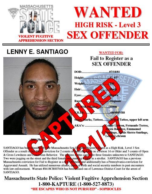 One Of Massachusetts “Most Wanted” Sex Offender Captured in Puerto Rico -  New Bedford Guide